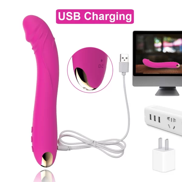 Vibrating dildo with 10 levels stimulates vagina and clitoris for women 6