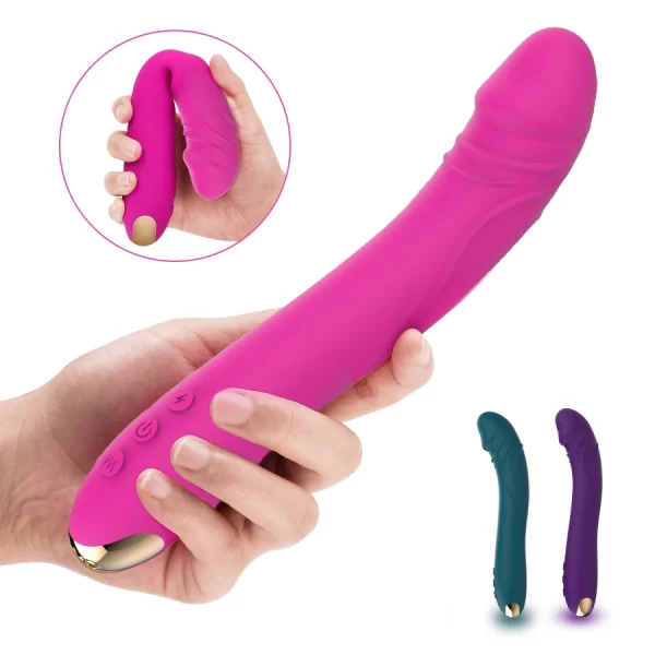 Vibrating dildo with 10 levels stimulates vagina and clitoris for women 1