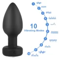 10 Speed ​​Butt Plug Vibrator Female Masturbation Sex Toy 2